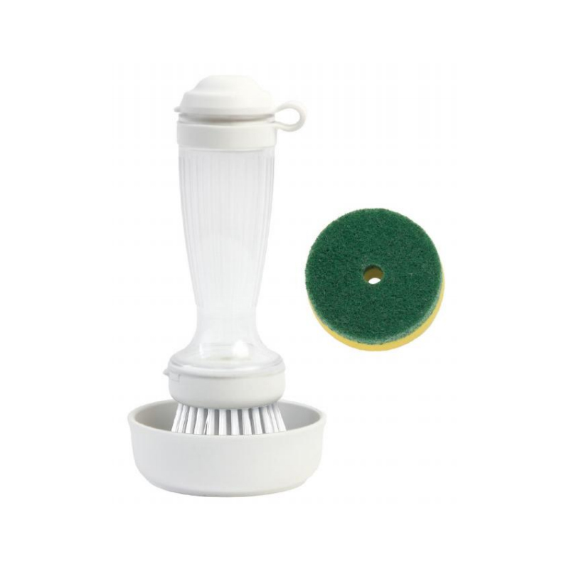 Brosse à Vaisselle Distributrice de Savon sur Pied avec Base